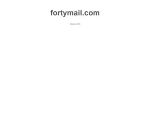 Fortymail.com(This is a default index page for a new domain) Screenshot