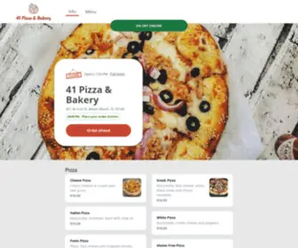 Fortyonepizzabakery.com(Get 5% off your pizza delivery order) Screenshot