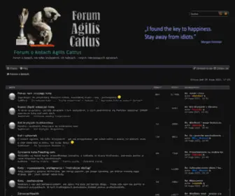 Forum-Agiliscattus.pl(Forum o kotach Agilis Cattus) Screenshot