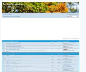 Forum-Depression.com(Espace de soutien et d'informations sur la Dépression (nerveuse)) Screenshot