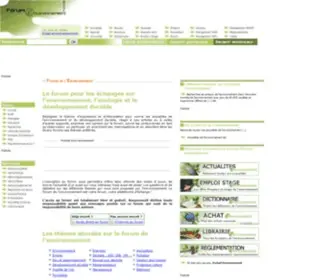 Forum-Environnement.com(Forum environnement debats et echange en environnement) Screenshot