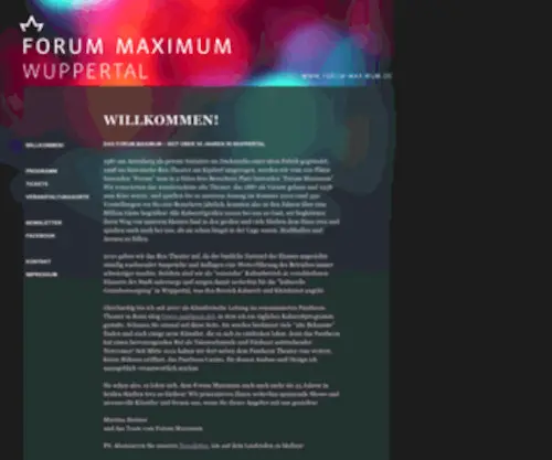 Forum-Maximum.de(Forum Maximum in Wuppertal) Screenshot