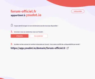 Forum-Officiel.fr(This domain was registered by Youdot.io) Screenshot