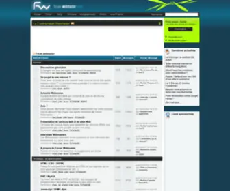 Forum-Webmaster.com(Forum Webmaster : communauté de webmasters pour la création de site internet) Screenshot