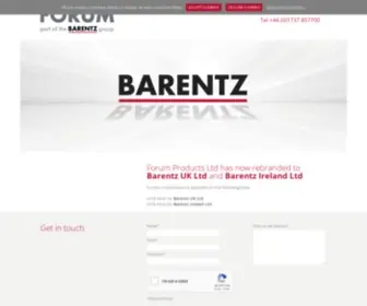 Forum.co.uk(Forum Products Ltd is now Barentz) Screenshot