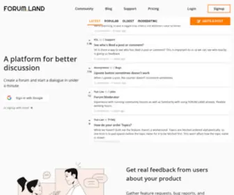 Forum.land(A community platform) Screenshot