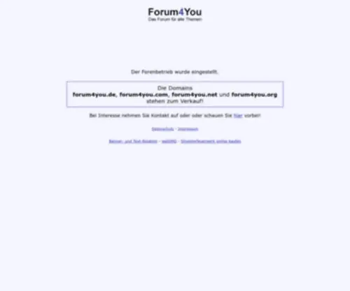 Forum4You.com(Das Forum für alle Themen) Screenshot