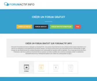 Forumactif.info(Créer) Screenshot