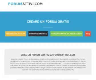 Forumattivi.com(Creare un forum) Screenshot