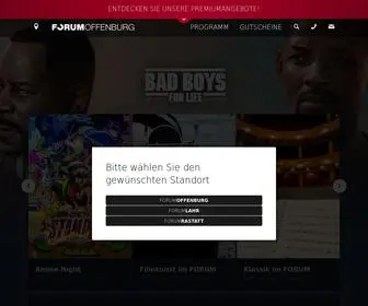 Forumcinemas.de(Internetauftritt der FORUM CINEMAS (Kino)) Screenshot