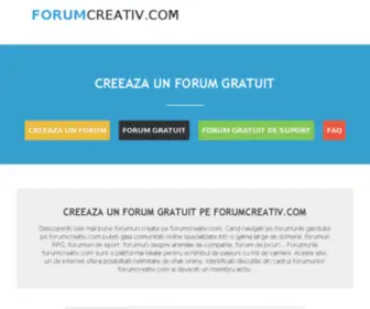 Forumcreativ.com(Creeaza un forum) Screenshot