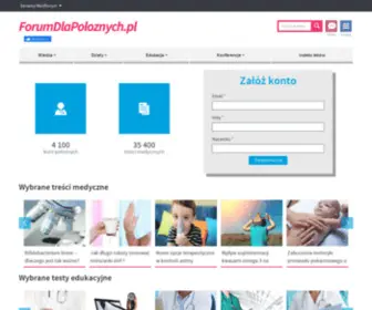 Forumdlapoloznych.pl(Artykuły specjalistyczne tworzone przez specjalistów dla połoznych) Screenshot