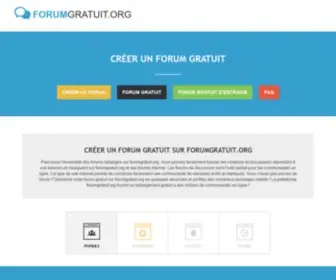 ForumGratuit.org(Créer) Screenshot