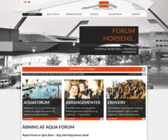 Forumhorsens.dk(Kultur, sport og konferencer i Østjylland) Screenshot