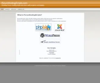 Forumhostingscripts.com(Hosting Scripts for Forums) Screenshot