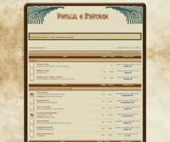 Forumopiorach.net(Forum o piorach wiecznych • Strona główna forum) Screenshot