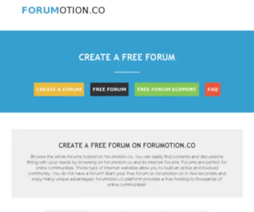 Forumotion.co(Free forum) Screenshot