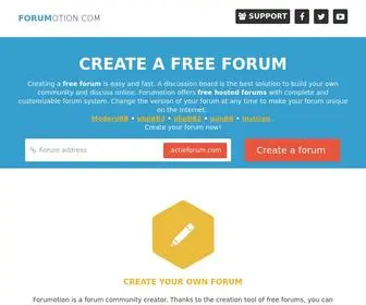 Forumotion.com(Create a free forum) Screenshot