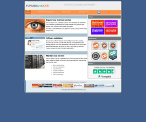 Forumsandmore.com(Internet Services) Screenshot