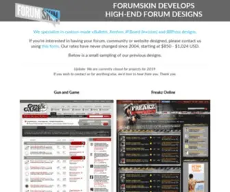Forumskin.com(The Design of Online Communities) Screenshot