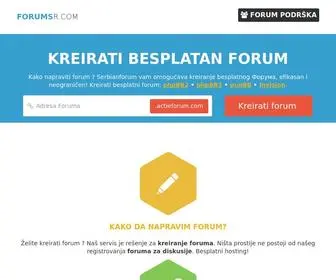 Forumsr.com(Kreirati Forum) Screenshot