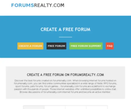 Forumsrealty.com(Forumsrealty) Screenshot