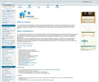 Forumup.it(Offers free forum hosting using the popular phpBB message board software. ForumUp) Screenshot