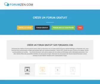 ForumZen.com(Créer un forum gratuit) Screenshot