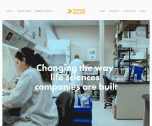 Forwardbiolabs.org(Shared life science laboratories with one goal) Screenshot