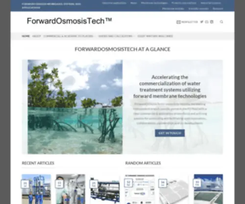 Forwardosmosistech.com(Forward osmosis membranes) Screenshot