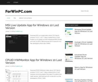 Forwinpc.com(Windows 10 Troubleshooter Guides) Screenshot