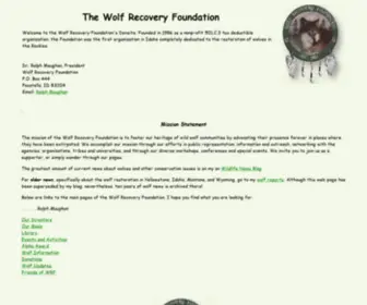 Forwolves.org(Wolf Recovery Foundation) Screenshot