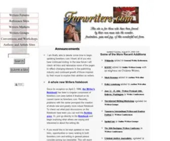 Forwriters.com(This is a full purpose writers site with resources on markets) Screenshot