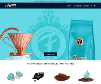 Forzacoffee.co(The strength of a Superb Italian American coffee. Forza) Screenshot