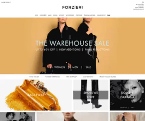 Forzieri.com(Designer Handbags) Screenshot