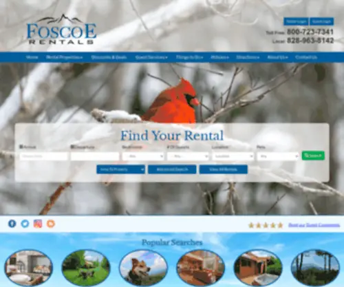 Foscoerentals.com(Nc mountain vacation rentals) Screenshot