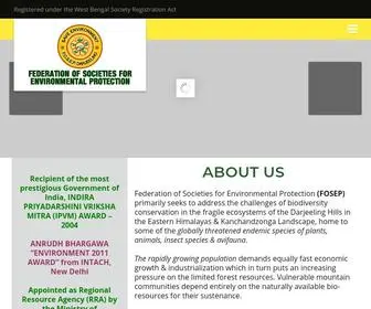 Fosepdarjeeling.org(Federation of Societies for Environmental Protection) Screenshot