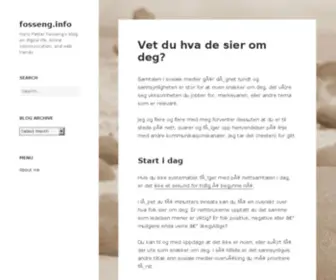 Fosseng.info(Digital life) Screenshot