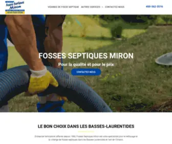 Fossesseptiquesmiron.com(Fosse Septique Miron) Screenshot