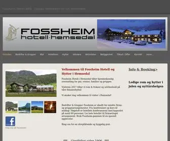 Fossheim.com(Fossheim Hotell WEB) Screenshot