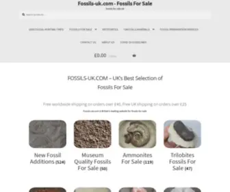 Fossils-UK.com(Fossils For Sale) Screenshot