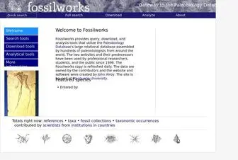 Fossilworks.org(Gateway to the Paleobiology Database) Screenshot