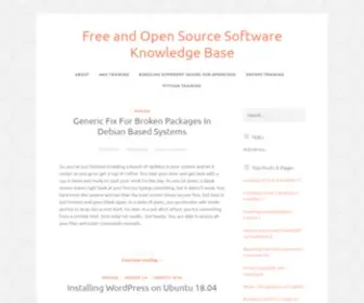 Fosskb.in(Free and Open Source Software Knowledge Base) Screenshot