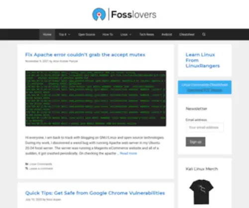 Fosslovers.com(Fosslovers) Screenshot