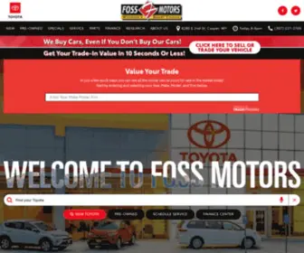 Fossmotors.com(Foss Motors Toyota) Screenshot