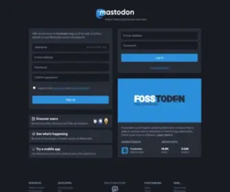 Fosstodon.org(Fosstodon) Screenshot