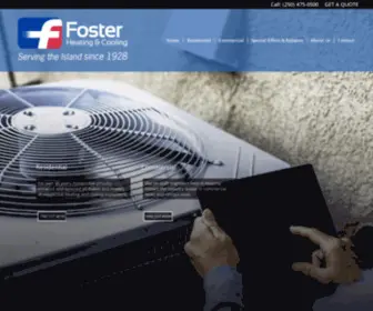 Fosterair.com(Residential & Commercial HVAC) Screenshot