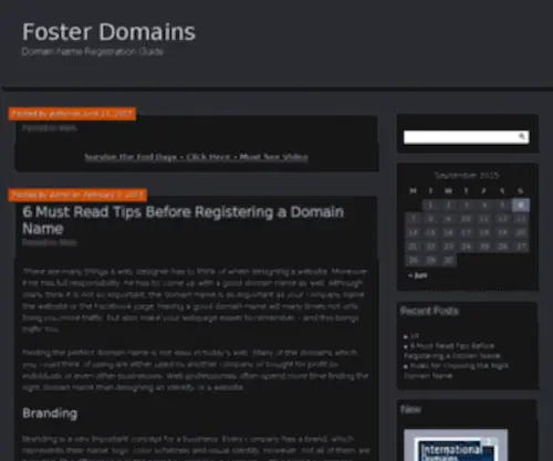 FosterDomains.com(Premium Domain For Sale) Screenshot