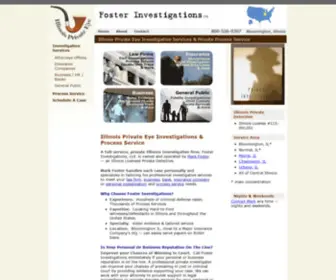 Fosterinvestigations.com(Bloomington Illinois Private Eye Investigative Services & Process Service McLean County) Screenshot