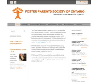 Fosterparentssociety.org(Foster Parents Society of Ontario) Screenshot